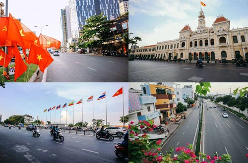 Phố phường ở TP HCM “khác lạ” ngỡ ngàng trong ngày 30/4