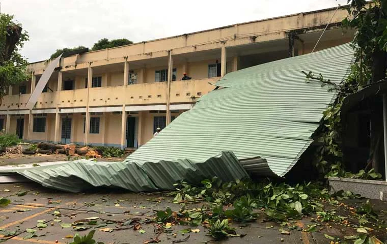 Mưa dông kinh hoàng ở Sài Gòn: Cây đổ, đường ngập, bay mái nhà