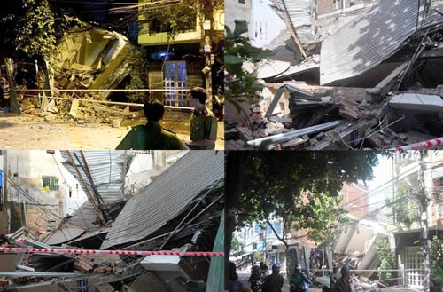 Kinh hoàng hiện trường sập nhà cao tầng ở TP HCM