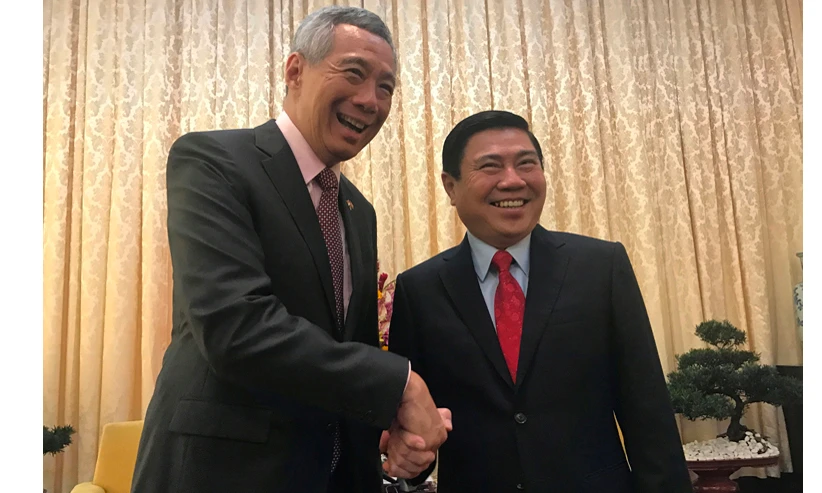 Chùm ảnh: Thủ tướng Lý Hiển Long và phu nhân thăm TP.HCM