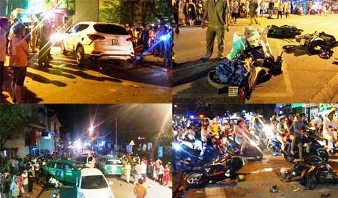 Hiện trường 13 xe đâm nhau, nhiều người thương vong ở Sài Gòn