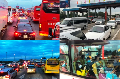 Cao tốc TPHCM – Trung Lương dừng thu phí, hành khách trở lại Sài Gòn…rã rời