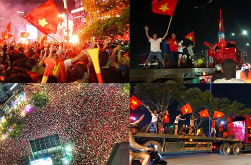 Những hình ảnh “chưa từng thấy” trong đêm Việt Nam vô địch AFF Cup 2018