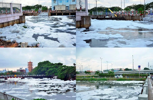 Ảnh: “Tuyết trắng” phủ kín kênh rạch sau cơn mưa đầu mùa ở SG