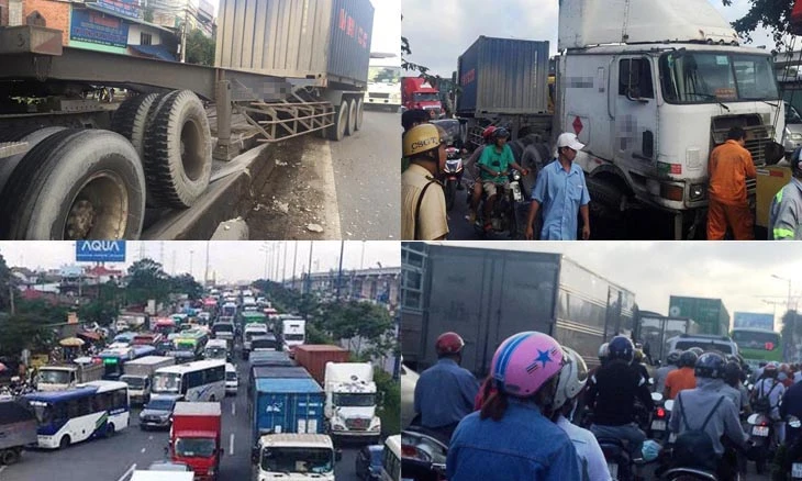 Tài xế ngủ gật, giao thông cửa ngõ Sài Gòn tê liệt