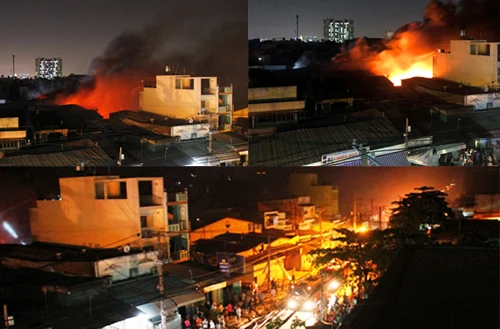 Cháy kinh hoàng xưởng sản xuất mút giữa khu dân cư
