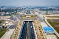 Toàn cảnh nút giao Phú Thứ trên cao tốc Cầu Giẽ - Ninh Bình