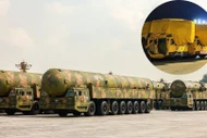 ICBM Trung Quốc hóa thân thành xe cẩu dân dụng di chuyển trên phố