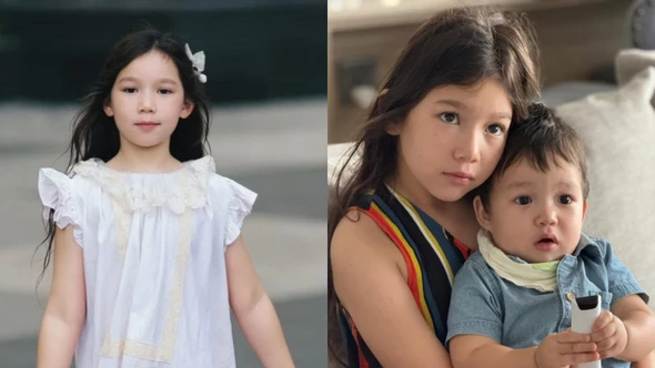 Con gái Hà Anh ngày càng xinh đẹp, cao vượt trội