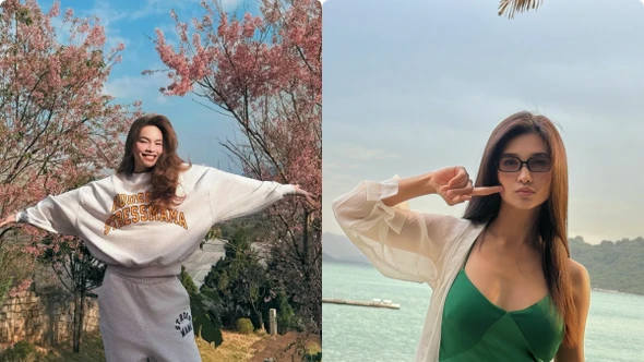 Hot face sao Việt: Hồ Ngọc Hà chụp cùng mai anh đào đẹp như tranh ở Đà Lạt
