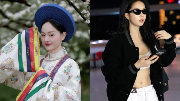 Hot face sao Việt: Lan Phương đẹp dịu dàng khi chọn áo dài cổ phục