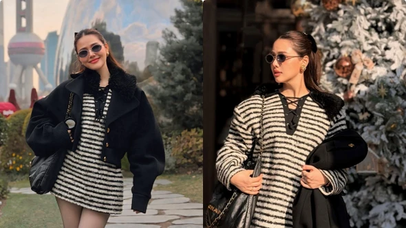 Phanh Lee khoe nhan sắc mặn mà trong kỳ nghỉ Giáng sinh ở Thượng Hải