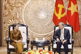 Tổng Bí thư Tô Lâm tiếp Đoàn đại biểu Đảng Nhân dân Campuchia