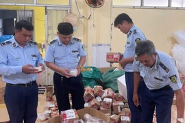 Kiểm tra đột xuất một hộ kinh doanh mỹ phẩm ở Kiên Giang