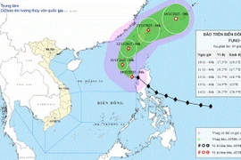 Bão Fung-Wong vào Biển Đông trở thành bão số 14, đổi hướng liên tục