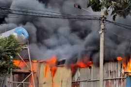 Cháy lớn tại bãi phế liệu ở TP Hồ Chí Minh đe dọa nhiều nhà xưởng