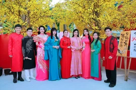 Dàn nghệ sĩ diện áo dài đón xuân sớm tại Lễ hội Tết Việt