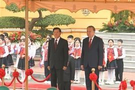 Tổng Bí thư Tô Lâm chủ trì Lễ đón Tổng Bí thư, Chủ tịch nước Lào