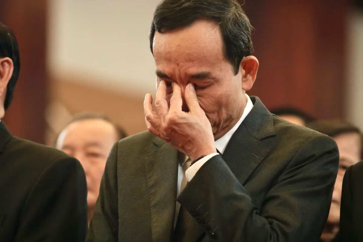 Khung cảnh xúc động tại lễ truy điệu.