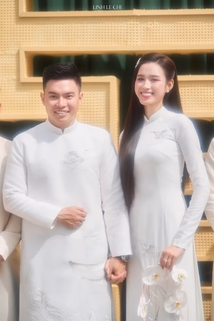 Mới đây, Hoa hậu Đỗ Thị Hà và doanh nhân Viết Vương đã tổ chức lễ ăn hỏi ở Thanh Hóa (quê nhà cô dâu). Ảnh: Người lao động