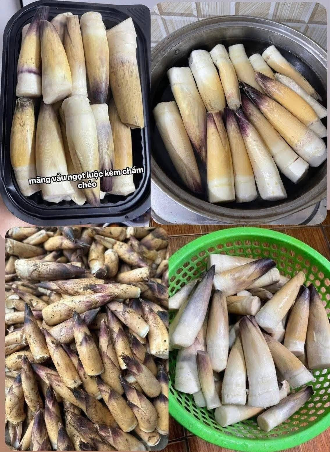 Chị Hoàng Thảo (phường Thanh Liệt, Hà Nội) cho biết gia đình chị rất thích các món ăn từ măng vầu, đặc biệt là măng đầu mùa. Ảnh: Facebook