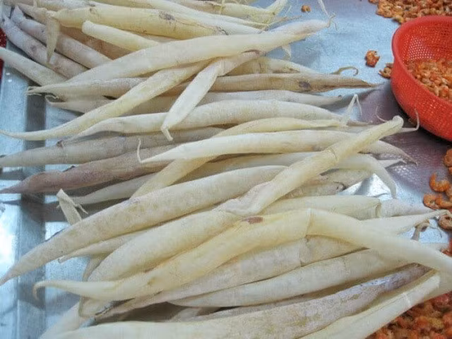 Ít ai biết, bong bóng cá là thực phẩm thuộc hàng quý hiếm thời xưa, từng chỉ được dâng lên vua chúa. Ảnh: Hải Sản Ông Giàu