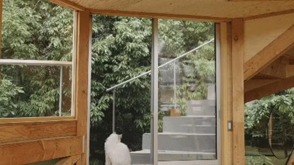 Để tiết kiệm chi phí, Ichijo và vợ còn tận dụng những tấm gỗ còn sót lại làm các món nội thất như giá sách, bàn làm việc, giường, quầy bếp, tấm che máy hút mùi, bàn trang điểm... Ảnh Toutiao