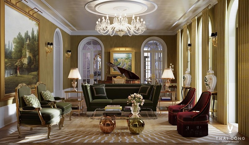 Hình ảnh được đăng kèm không phải ảnh thực tế, mà chỉ là phối cảnh 3D nội thất phòng khách. Ảnh: FBNV