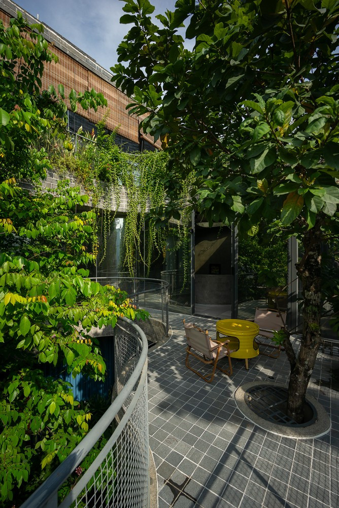 Ngôi nhà được ví như công viên thu nhỏ với một lõi xanh. Ảnh: Quangdam