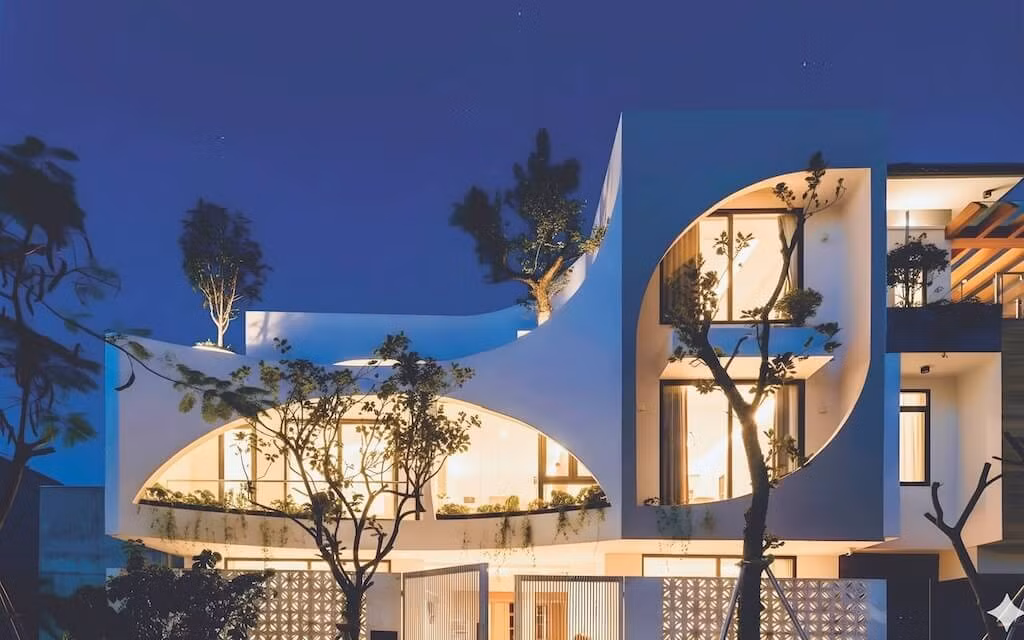 Nằm tại Vĩnh Phúc (nay là tỉnh Phú Thọ), ngôi nhà được xây dựng từ mong muốn kiến ​​tạo một không gian sống hiện đại nhưng vẫn mềm mại và giàu cảm xúc.