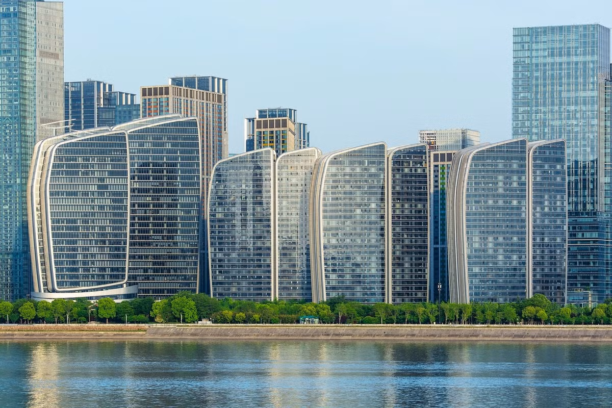 Được biết, đây là khu Guan Yun Qian Tang Cheng, nằm trong khu thể thao Olympic, bờ nam sông Tiền Đường. Ảnh: Zzhz