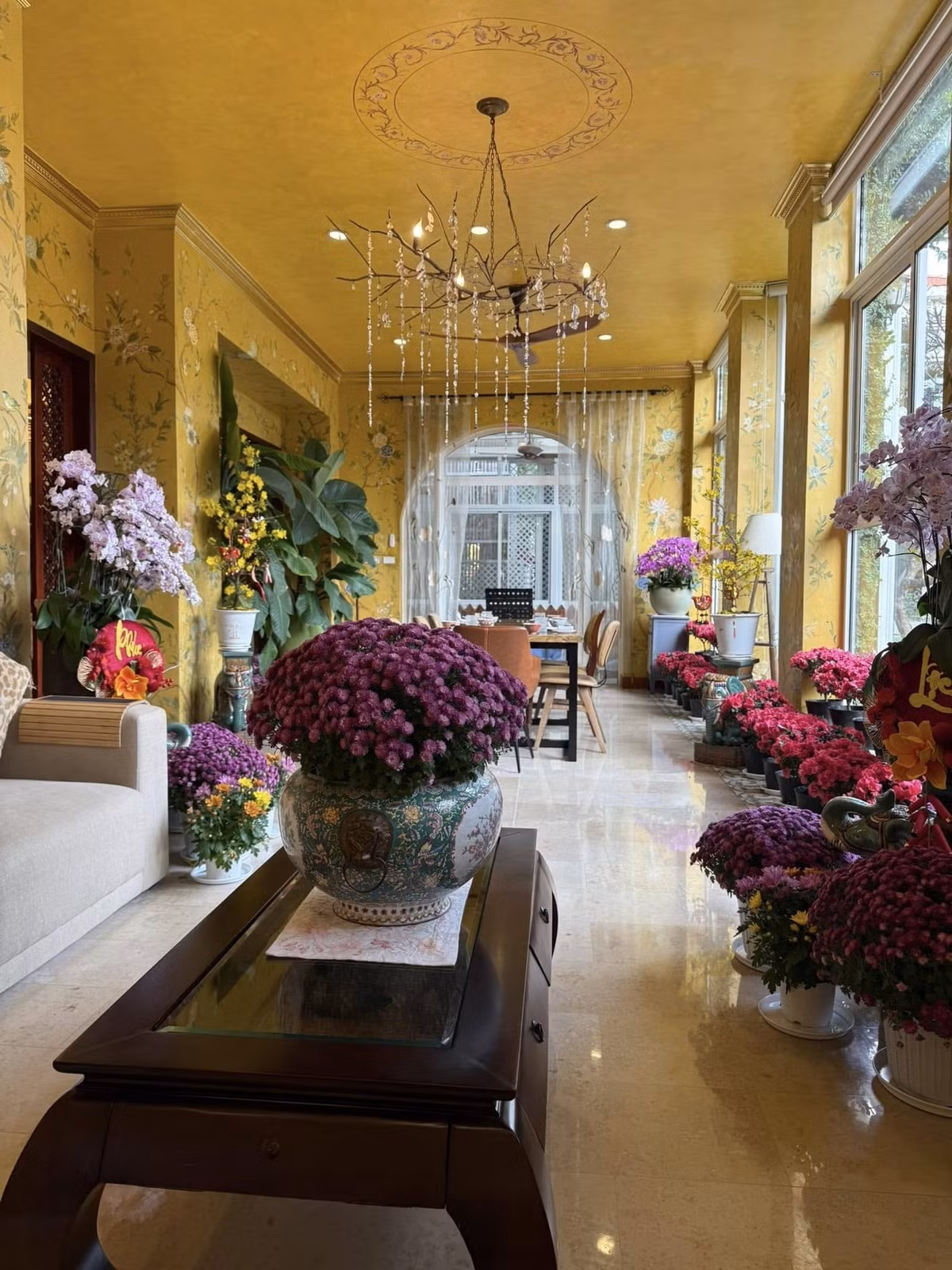 Không gian sống của nàng hậu lớn đến mức, theo lời chủ nhân, “đi vài vòng là mỏi chân”. Ảnh: FBNV