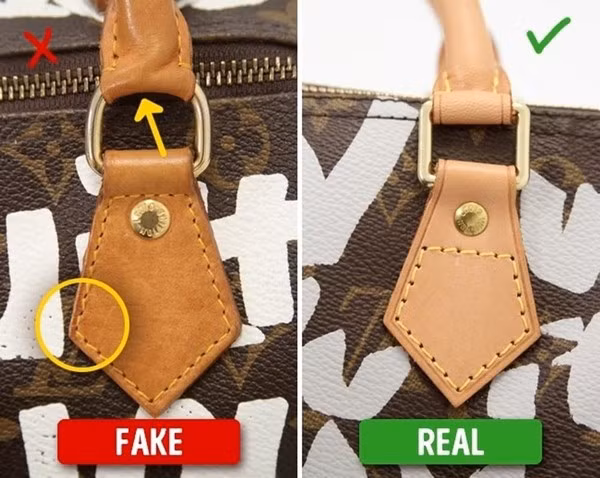 Một cách đơn giản phân biệt túi Louis Vuitton thật giả qua đường khâu chính là chỉ số SPI (là số mũi may trong 1 inch đường may/mật độ mũi chỉ). Túi xách Louis Vuitton thật sẽ có chỉ số SPI cao hơn túi giả. Ảnh: Brightside