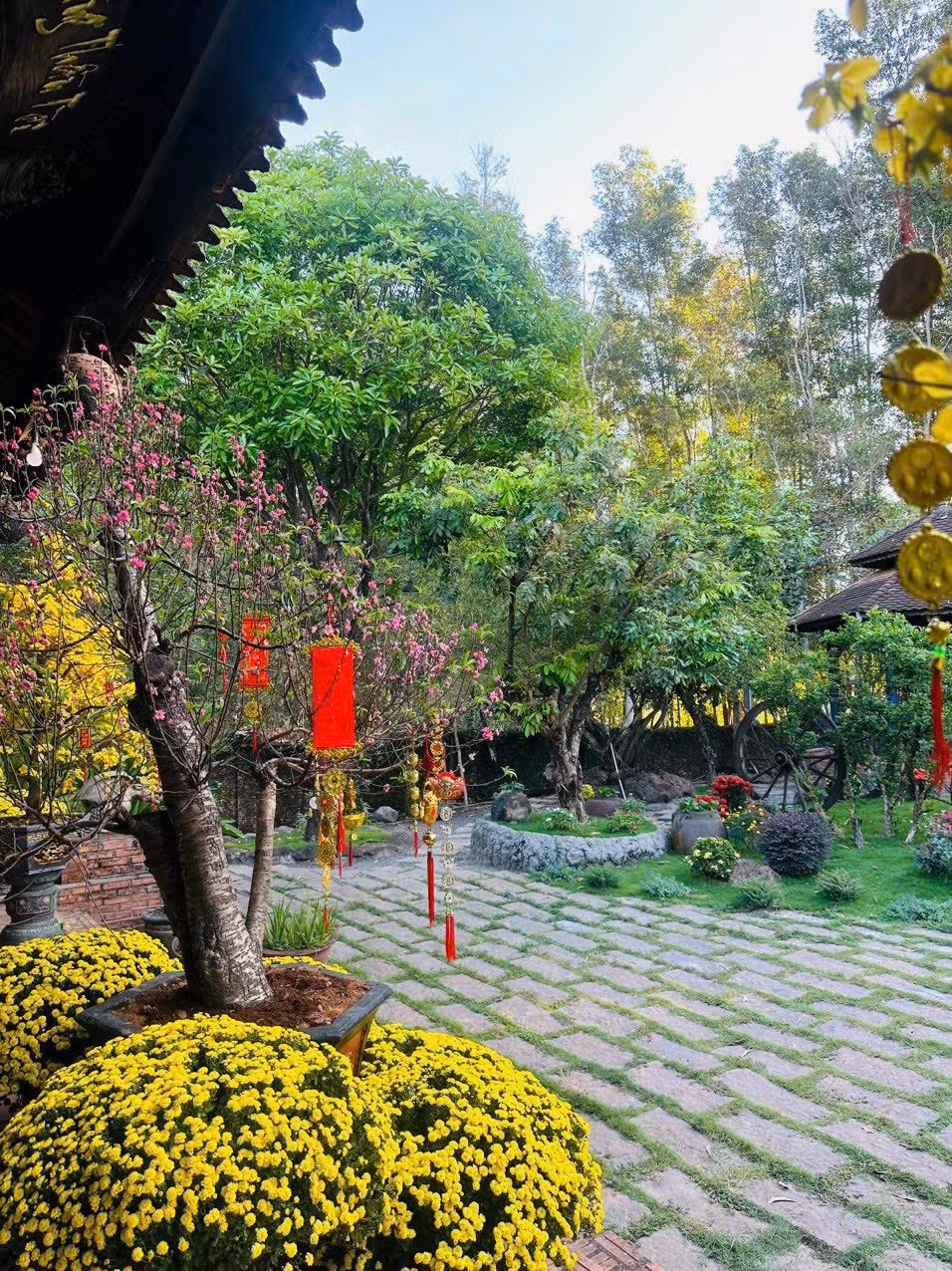 Căn biệt thự cổ được Hoàng Mập xây dựng tâm huyết suốt 3 năm trời, là công sức của đại gia đình anh, tự tay trồng từ cành cây ngọn cỏ. Ảnh: FB Hoàng Minh Bùi