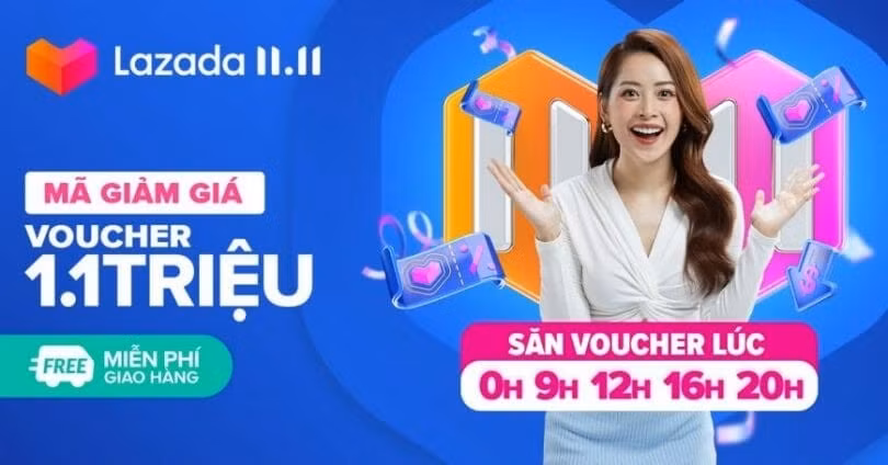 Mùa sale 11/11 năm nay, Lazada phủ sóng ưu đãi khắp các mặt hàng, trợ giá lên tới 11 triệu, giảm sốc đến 50%, voucher thương hiệu đến 15%... Ảnh: Lazada