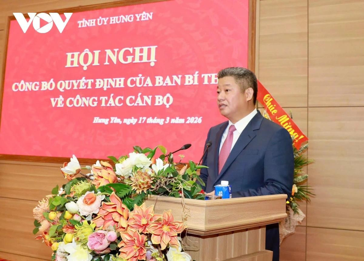 Ông Nguyễn Mạnh Quyền phát biểu nhận nhiệm vụ.