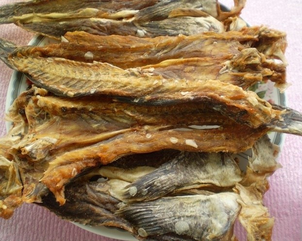 Gần Tết, khô cá thòi lòi được rao bán trên thị trường khoảng 520.000 - 600.000 đồng/kg. Ảnh: Chodokho