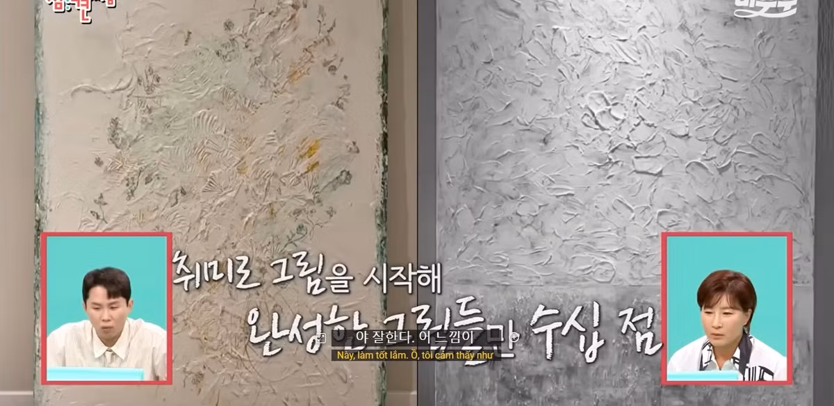 Các bức tường trong nhà là những bức tranh do chính tay Hyomin vẽ, vừa nhẹ nhàng, vừa trừu tượng. Ảnh: Koreaboo