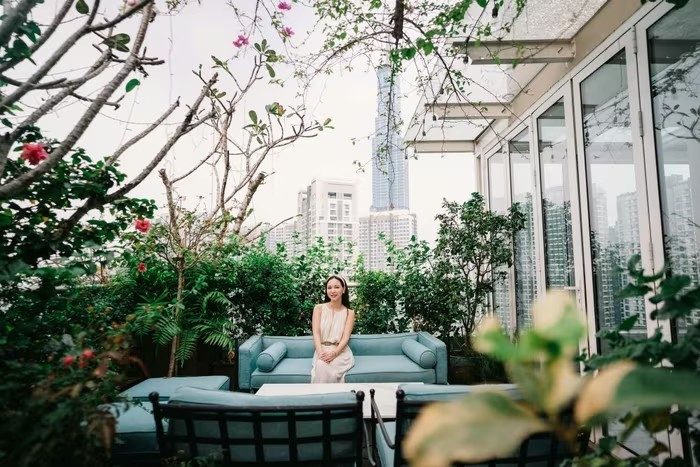 Ấn tượng nhất là 5 ban công trong penthouse của vợ chồng Hannah Olala trồng hàng trăm cây cảnh. Ảnh: FBNV