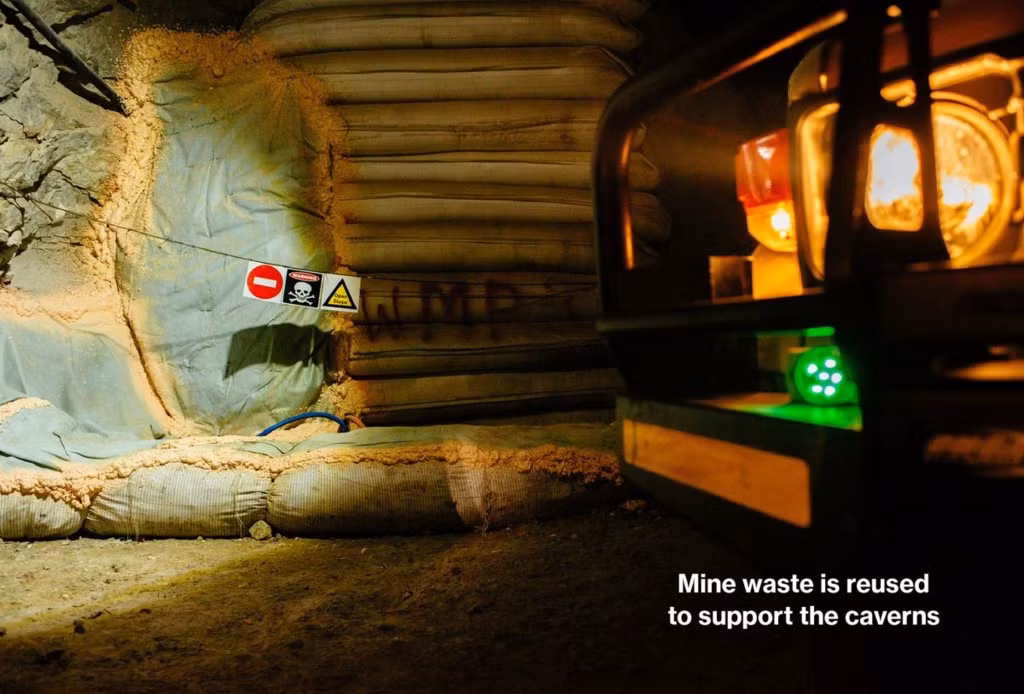 Phế liệu khai thác đóng trong các túi lớn. Ảnh: Bloomberg