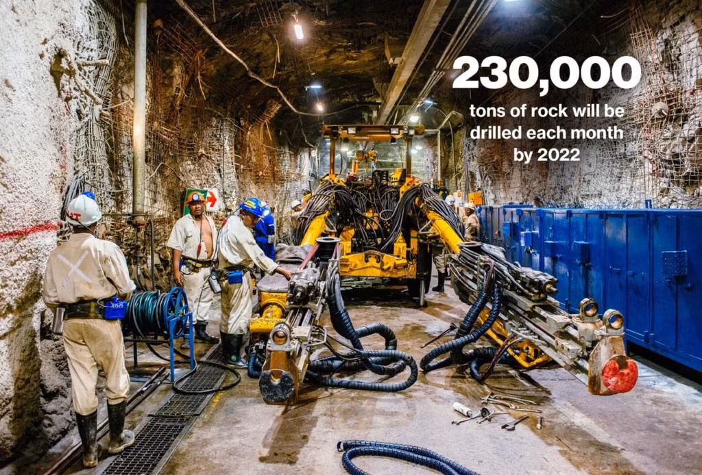 Công ty dự định xây dựng những đường hầm lớn hơn để dễ dàng di chuyển máy móc. Ảnh: Bloomberg