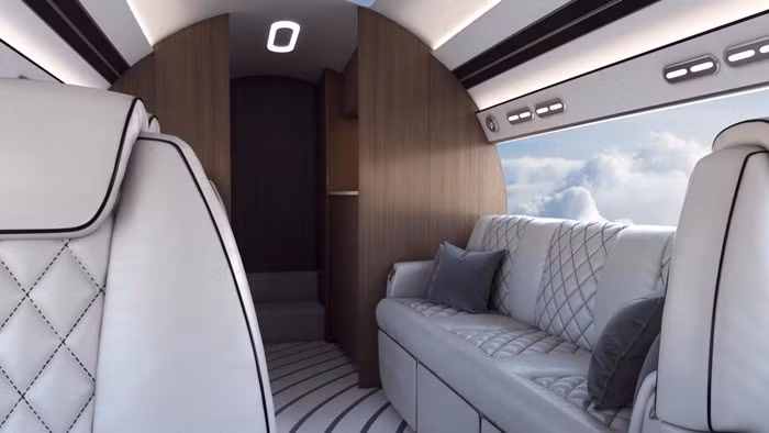 Flexjet, một trong những hãng dịch vụ máy bay chia sẻ và thuê nổi tiếng tại Mỹ đã ký đơn đặt hàng 300 chiếc Phantom 3500, trở thành khách hàng khai trương của dự án. Ảnh: The Autopian