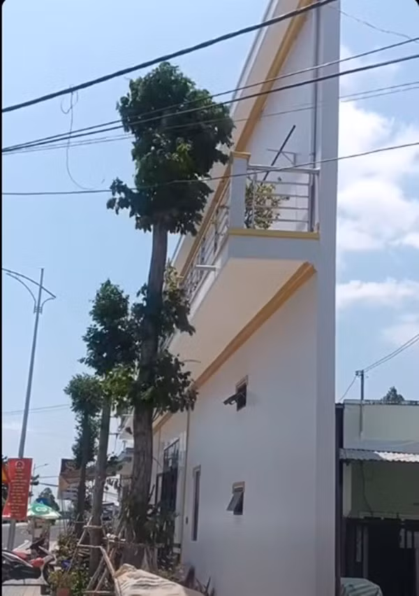 Mặt tiền ngôi nhà dài khoảng 15 m, chiều sâu chỗ rộng nhất khoảng 5 m, nhưng chỗ hẹp nhất chỉ hơn một gang tay. Ảnh: chụp màn hình