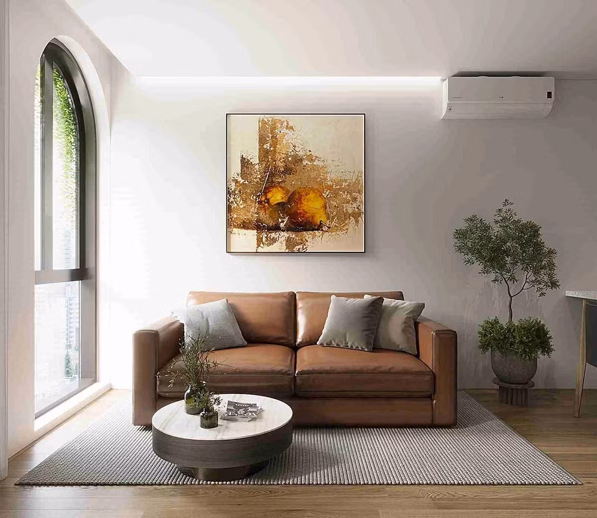 Phòng khách đơn giản và hiện đại. Ảnh: Triệu Chiến