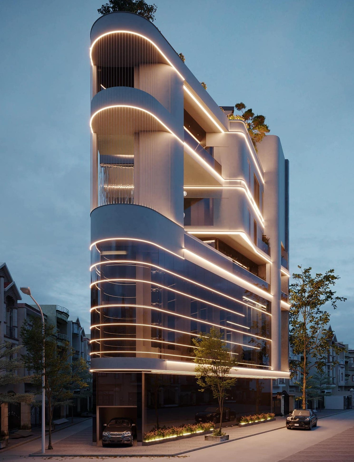 Biệt thự của Việt Anh nằm trên khu đất rộng, 2 mặt tiền và được xây dựng như cung điện hoàng gia với tông màu ghi - trắng chủ đạo. Ảnh: FB Nguyen Le Viet Anh