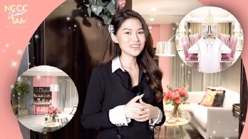 Ngọc Thanh Tâm hiện sống trong căn penthouse rộng 650m2 giữa trung tâm TP HCM. Ảnh: YouTube