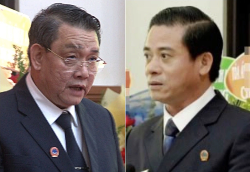 Hai cựu Thẩm phán Phạm Tấn Hoàng và Phạm Việt Cường.