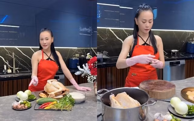 Ngoài chăm chút không gian, Phương Oanh còn khiến dân mạng ngưỡng mộ nhờ series vlog nấu ăn đăng tải đều đặn. Ảnh: FBNV