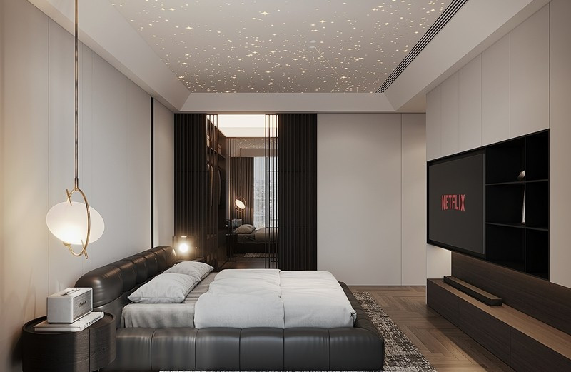 Đặc biệt, tiền vệ Hoàng Đức còn lắp đặt hệ thống thông minh trong nhà. Ảnh: Nhavietdesign