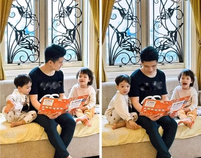 Hình ảnh doanh nhân trẻ, điển trai, thành đạt nhưng vẫn chăm sóc con cái như một "ông bố bỉm sữa" chính hiệu đã nhận được nhiều sự yêu mến từ cộng đồng mạng. Ảnh: FB Đỗ Quang Vinh